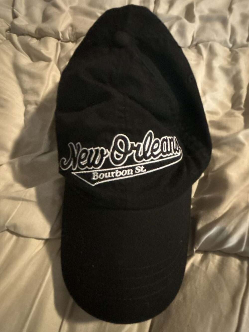 Sun Products New Orleans Bourbon St. Embroidered Baseball Cap Black